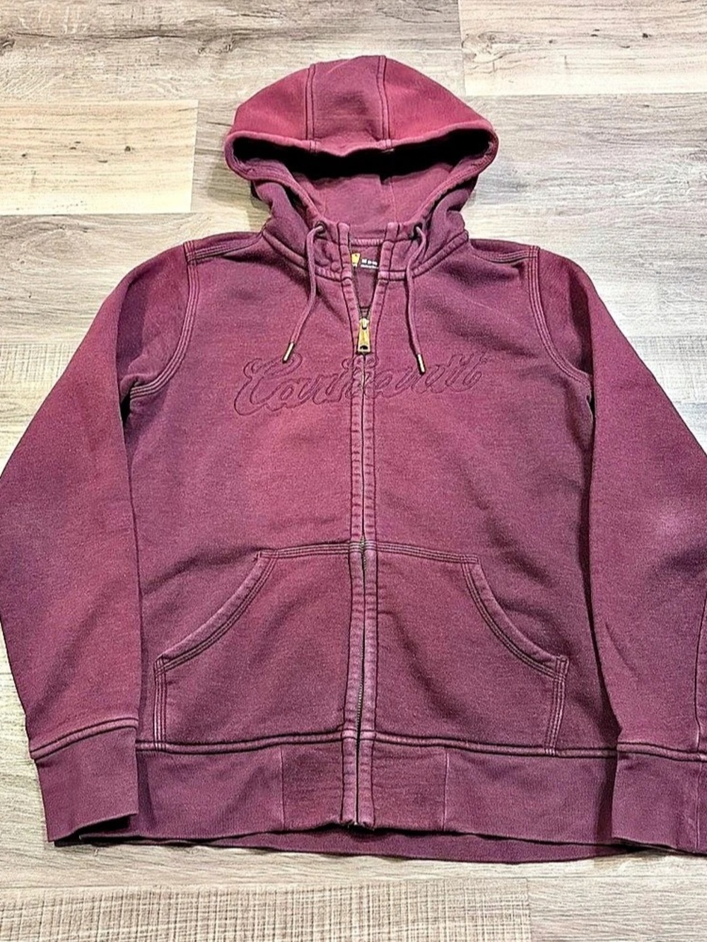 Carhartt womens Medium Burgundy Full-Zip Hoodie